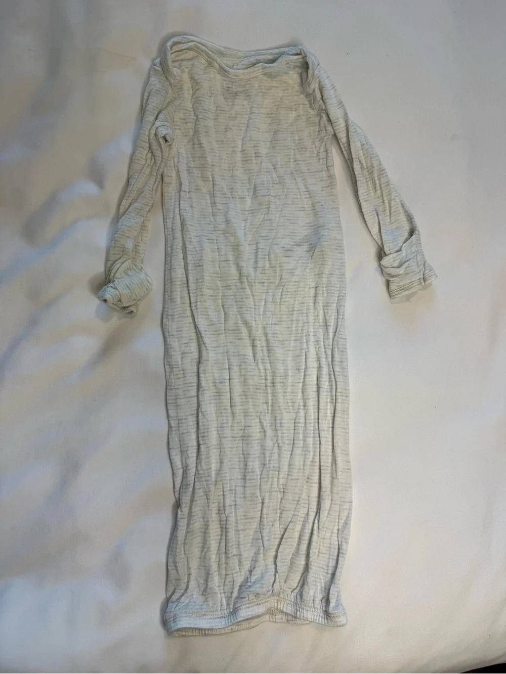 Never Worn Carter's Long Sleeve White Striped Kids Pajama Gown
